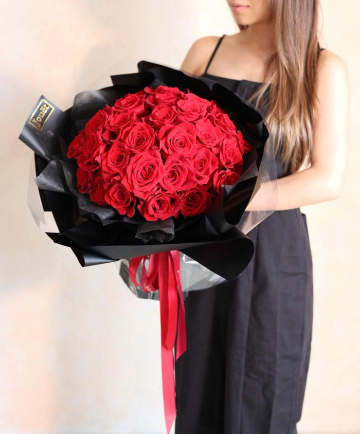 情人節鮮花花束 04|經典紅玫瑰花束