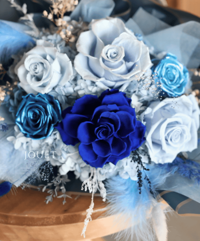 Midnight Dreams 藍玫瑰花束 | 情人節永生花花束2025