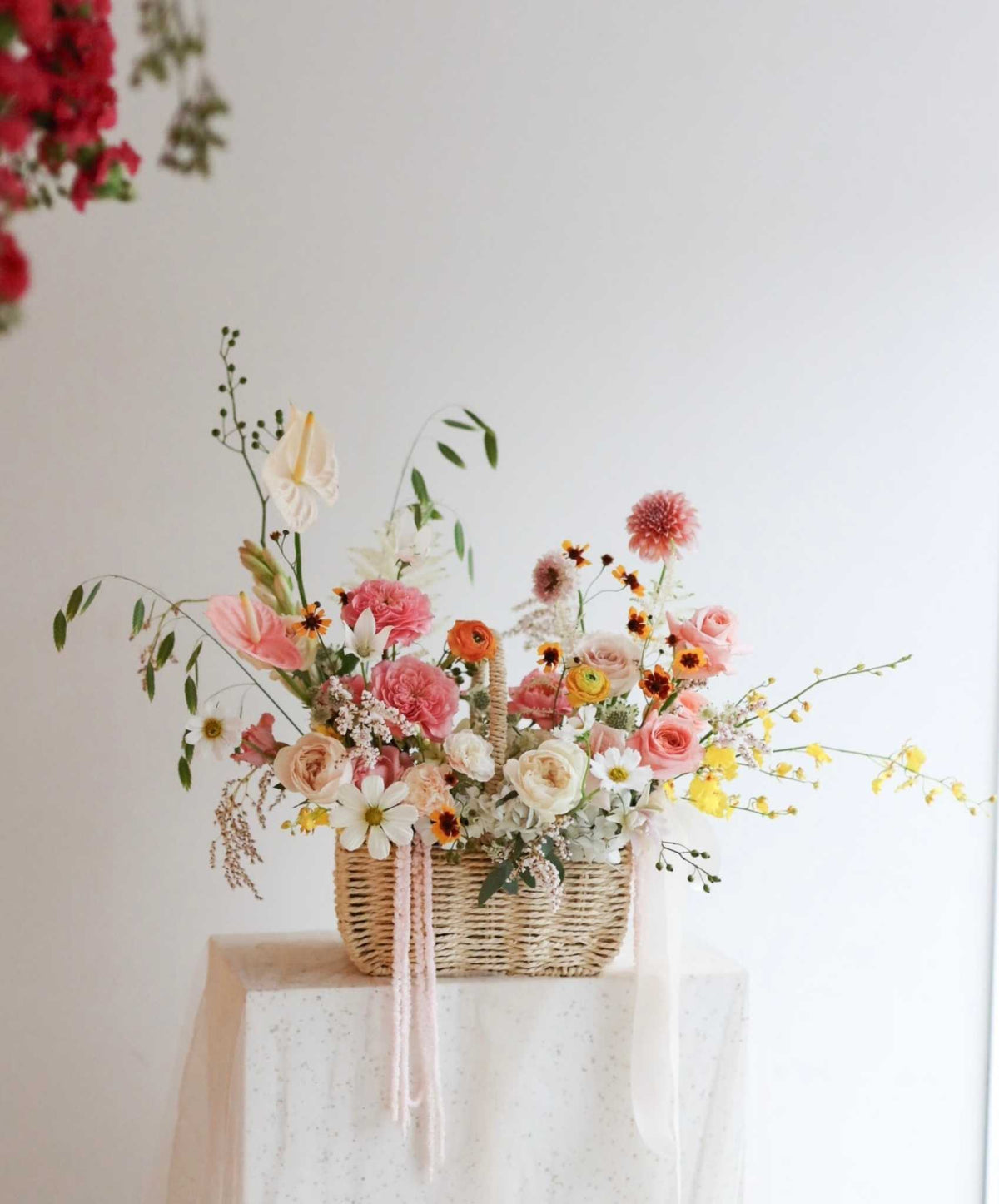 Natural Style Flower Basket  |  韓式自然風花籃